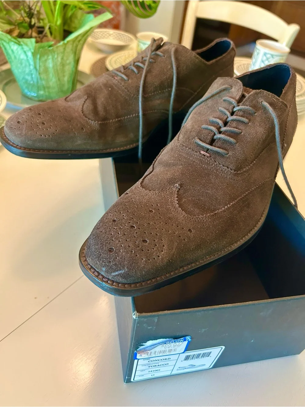 Aston Grey Collection Men’s Dress Shoes – Size 11 (Brown Suede)